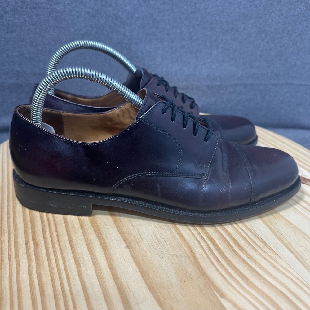 Cole Haan Mens Burgundy Cap Toe Oxford Dress Shoes Size 9 D Preppy Business work